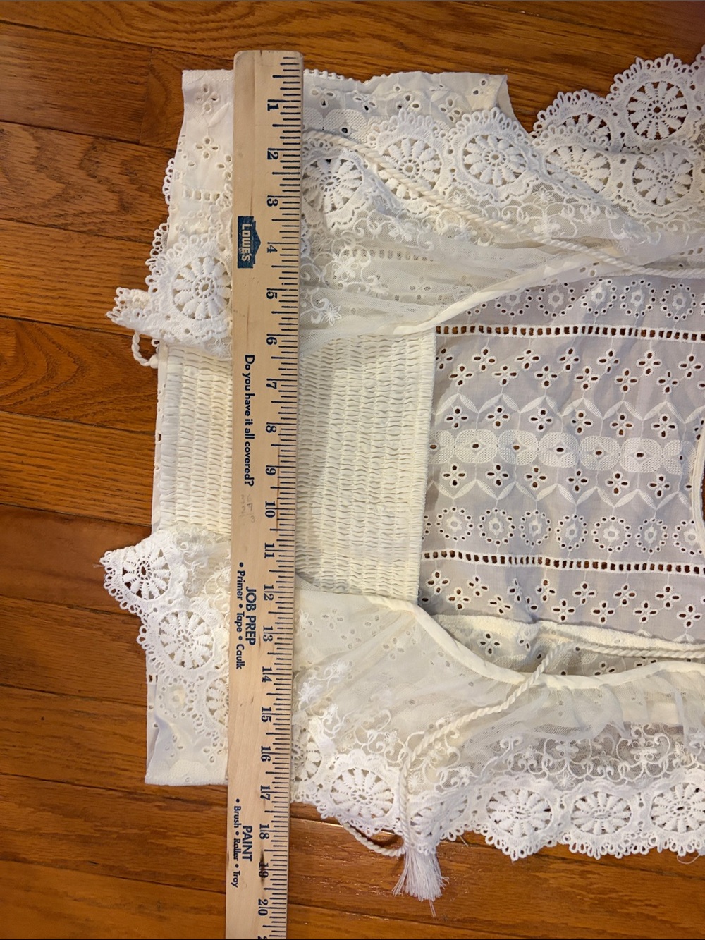 Altar'd State White Eyelet Lace Flutter Sleeve Top - Picture 4 of 6